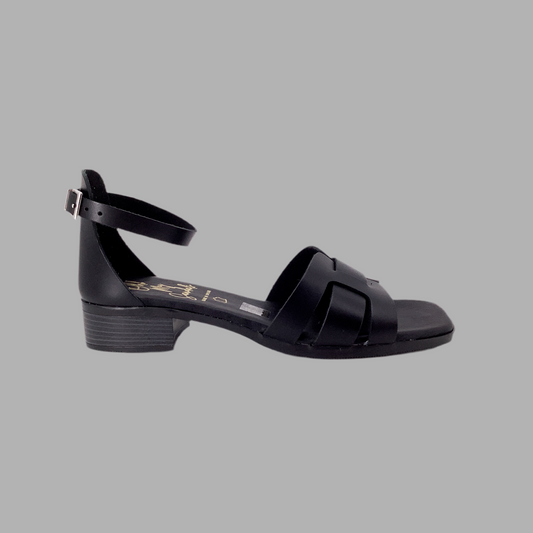 Oh! My Sandals 5601 Black Cowhide Smooth