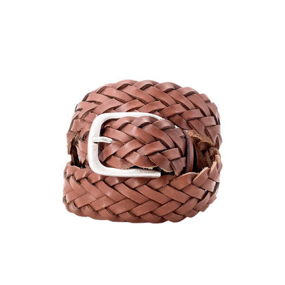 Cintura Treccia Cuoio