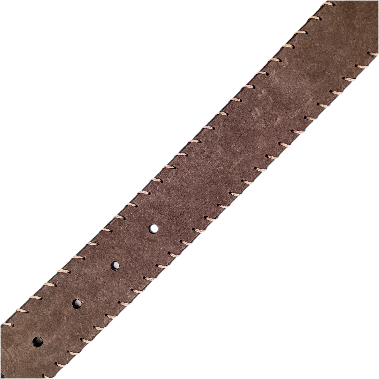 Leather Belt Threaded Dark Brown
