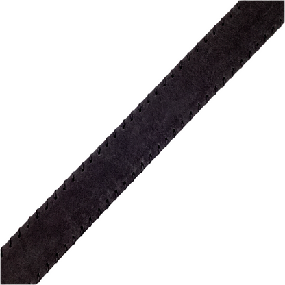 Black Threaded Leather Belt