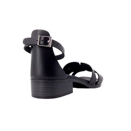 Oh! My Sandals 5601 Black Cowhide Smooth